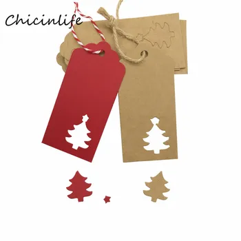 Chicinlife 100vnt/daug Kalėdinių Aksesuarų, popierinės etiketės etiketės, Vestuvės, Kalėdos, naujieji Metai Šalis Dekoravimo kalėdų eglutė dovanų tegus