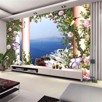 beibehang 3d stereoskopinis meilės jūros TV foną tapetai gyvenimo kambario, miegamasis foto tapetai, tapetai sienoms, 3 d