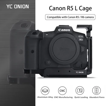 YC Svogūnai Canon R5 Fotoaparato L Narve Aliuminio Lydinio Narve Greitai Įdiegti Plokštė L-Laikiklis Fotoaparato Priedai Nuimamas Šalto Batų