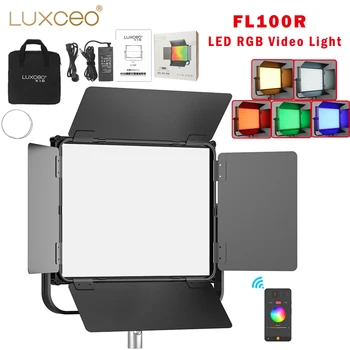 LUXCEO FL100R LED Blykste Šviesos Kolegijos 100W 7800lm 2000-10000K APP Kontrolės RGBCW Kamera, Foto Studija, Fotografijos Apšvietimas