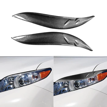 Toyota Sienna LE SE 2011-2017 Pakeitimo Nekilnojamojo Anglies Pluošto priekinis žibintas Padengti Antakių Vokų Automobilių Lipdukas Apdailos Raštas
