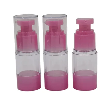 12 x 15ML Kelionės Daugkartiniai KAIP Skaidrus vakuuminis emulsija buteliuką su rožinės spalvos Siurblys 1/2oz 15cc Aišku, Beoriu kosmetikos pakuotės