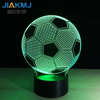 Futbolo kūrybos dovanos Akrilo spalvinga naktį šviesos 3d naujovė stendas Elektroninis gaminys, apdaila žibintai