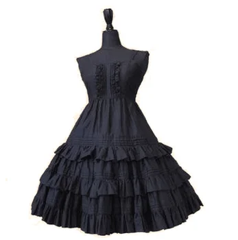 Gotikos rūmuose, saldus princesė lolita suknelė vintage falbala aukšto juosmens spausdinimo viktorijos suknelė kawaii girl gothic lolita jsk loli