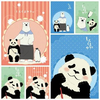 Anime JK Animacinių filmų Shirokuma Kavinė Panda baltasis Lokys, Pingvinas Flanelė Mesti Antklodę ir 1,5*2M Mielas Minkšta Lova Pliušinis Miego Padengti Patalynė