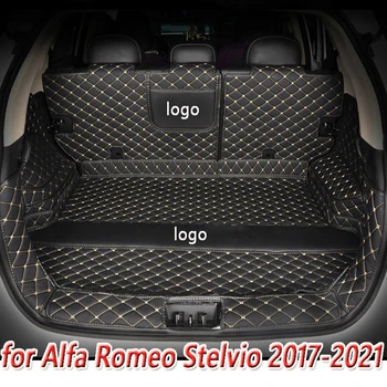 Custom Specialių automobilių kamieno kilimėliai Alfa Romeo Stelvio 2021 patvarus linijinių krovinių įkrovos kilimėliai kilimai Stelvio 2020-2017