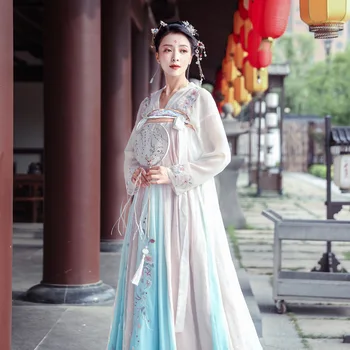 Naujovė Pasakų Cosplay Kostiumų Kinijos Tradicinės Moterų Hanfu Elegantiškas Kostiumas Senovės Liaudies Šokių Suknelė Kostiumas Princeness Suknelė Rinkinys