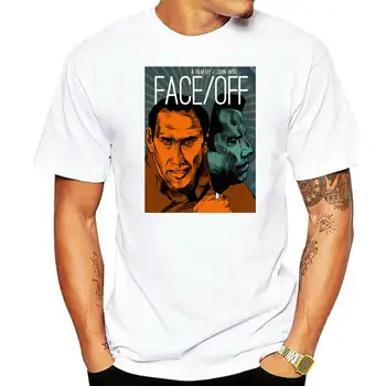 Face Off Fotografijos Nicolas Cage, John Travolta Kino Filmų Grafika Dovana Vyrams Mergaičių Unisex Marškinėliai Palaidinukė