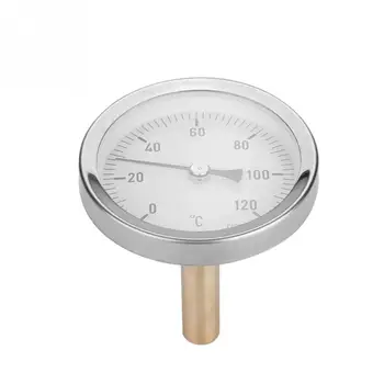 Aliuminio Horizontalus/63mm Vandeniui atsparus Dulkėms IP55 0-120 Laipsnių Bimetalinė Pavasario ThermometerThermograph Vandens Įrankis