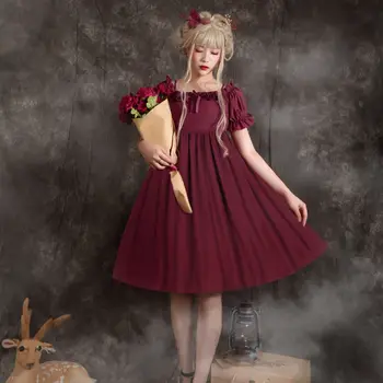 Lolita dress 2021 naujasis prancūzijos little red dress OP kasdien Japonijos šviesos saldus lolita dress