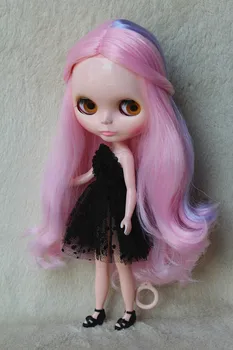 Blygirl Blyth lėlės Rožinė, violetinė, sumaišyti garbanotas plaukų 30cm įprastą kūno nuogas lėlės 