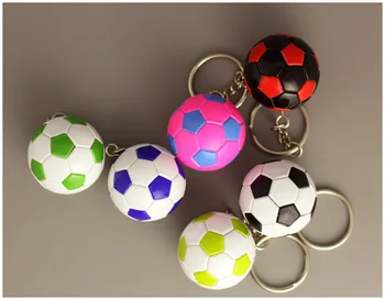 NEMOKAMAS PRISTATYMAS DHL 100vnt/daug Naujų PVC Mini Futbolo Keychains Geros Kokybės Plastikiniai Futbolo Keyrings Dovanos