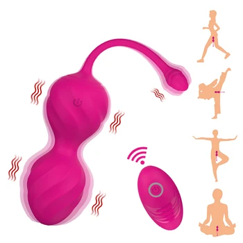 10 spartos Belaidžio Nuotolinio Valdymo Kiaušinis Vibratorius Makšties Kegel Rutulinis Vibratorius G Spot Stimuliatorius Nešiojami Kelnaitės Sekso Žaislai Moterims