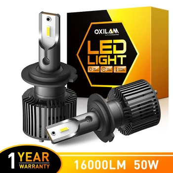 OXILAM 2vnt H7 LED Žibintų Lemputės Automobilių H1 H4 H8 H11 LED Turbo Auto Žibintas 6000K Balta Ford Mazda 