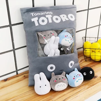 8pcs/daug 4 Dizaino Kūrybos Pliušiniai Žaislai Totoro Užkandis Pagalvę Lėlės Įdaryti kawaii Mano Kaimynas Totoro Žaislai Vaikams Dovanos Vaikams
