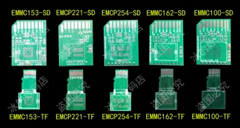 Šrifto Adapteris Valdybos EMMC153 EMMC162 EMMC100 EMCP221 EMCP254 į SD TF