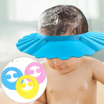 Reguliuojamas Baby Shower Kepurės Vaikų Vaikai Vandeniui Šampūnas Skrybėlę Berniukų, Mergaičių Kepurės Snapeliu Plauti Plaukų Vonia Shield Ausies, Akių Apsauga