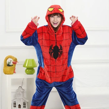 2020 M. Nauja Suaugusiųjų Flanelė Cosplay Kostiumas Spider Onesie Kostiumai Unisex Sukurti Šokių Išgalvotas Pajama Helovinas Šalis