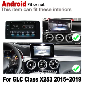 Android 7.0 iki Automobilio radijo, GPS daugialypės terpės grotuvas, Mercedes Benz GLC Klasės X253 2015~2019 NTG Navigacijos 2G+16G HD Ekranas, WiFi