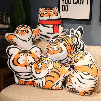 2022 Populiariausių Metų Kawaii Tigras Talismanas Imitacija Pliušiniai Žaislai Pagalvę Lėlės Ekranas Huggy Dovanos
