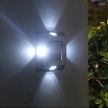 LED Sodo Dekoro Aukštyn Ir Žemyn Saulės Kiemo Lempos IP65 Vandeniui Lauko Gatvių 5vnt Sienos Light Saulės Energijos Tvora Žibintai