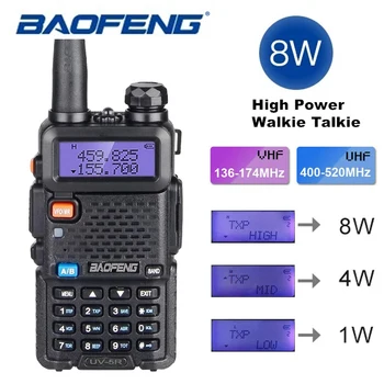 Baofeng Walkie-talkie, 5W/8W UV-5R Dual-band Kumpis Radijo VHF 136-174MHz/ 400-520MHz Radijo 128CH Dual Band Du Būdu Radijo CB Radijo stotys