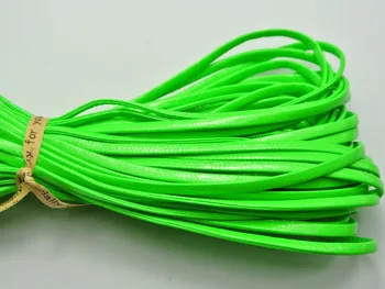 10 Metrų Žalios Butas Minkštas Sintetinės Odos Papuošalų Laido Nėrinių String 3X1mm