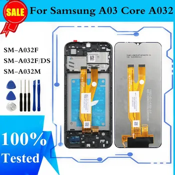 SAMSUNG Galaxy A03 Core LCD Ekranas Jutiklinis Ekranas skaitmeninis keitiklis Surinkimo Samsung A032 LCD A032F SM-A032F/DS LCD Su karkasu