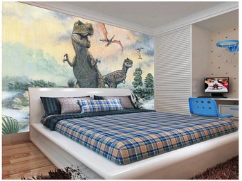 Užsakymą tapetai vaikams, cartoon dinozauras, sienos tapetai popieriaus de parede vinilo vaikų sofos TV wall