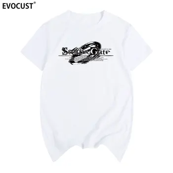 Steins Gate Anime Cosplay T-shirt Medvilnės Vyrų marškinėliai Naujas TEE MARŠKINĖLIUS Moterų unisex Mados