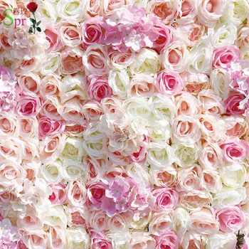 2018 SPR Nemokamas Pristatymas Didelis 10vnt/daug vestuvių dekoravimas Dirbtinių gėlių sienos stalo runner vestuvių fone, gėlių kelių švino