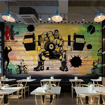 Individualizuotos fono paveikslėlį 3d graffiti lentų sporto sporto klubas vaizdo sienos kambarį kavinė fone sienų apdailai 3d papel de parede