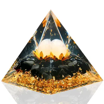 Orgone Piramidės Gydymo Kristalinis Kvarcas Rutulys su Reiki Obsidianas Apsaugos Piramidės Dovana Dekoro Teigiamą Energiją su Agatas