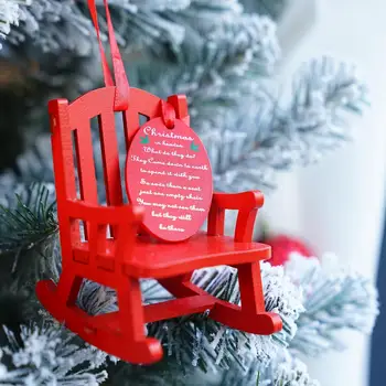 Mažas Supamoji Kėdė Kalėdinė Dekoracija Kalėdų Kalėdų Kėdė Atminimo Medis Dangaus Ornamentu Ornamentu T1X7