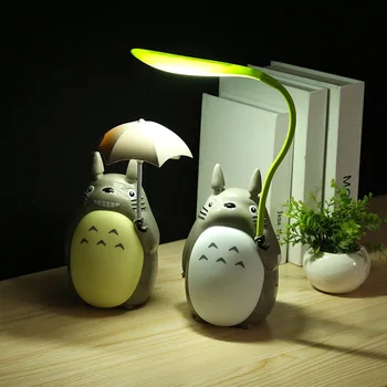 Kawaii Animacinių filmų Totoro Lempos 3 Pasirinkimas Įkrovimo Stalo Lempa Led Nakties Šviesos Skaitymo Vaikams, Dovana, Namų Dekoro Naujovė Šviestuvai