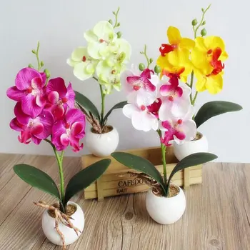 Kūrybos Gėlės Išgalvotas Keturias Drugelių Orchidėja, Dirbtinės Gėlės, Vestuvių Puokštės 