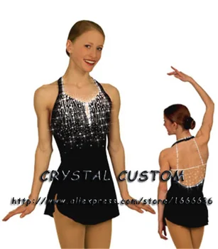 Karšto Pardavimo Ledo Čiuožimo Suknelė Mergaitėms Spandex Grakštus Naujas Prekės ženklas Dailiojo Čiuožimo Konkurencijos Suknelė Individualų DR2647